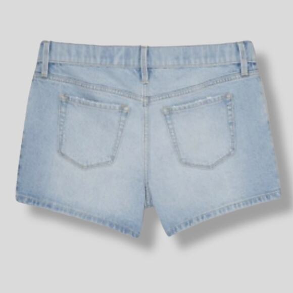 Isabel Maternity by Ingrid Isabel Women's Side Panel MIDI Maternity Jean Shorts - Picture 2 of 9